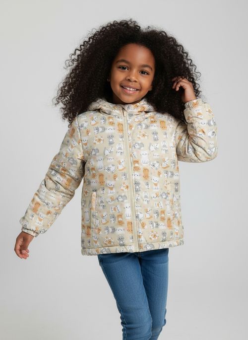 Inf 4/8 nas ibj010 jaqueta pad c/ cap es estampado