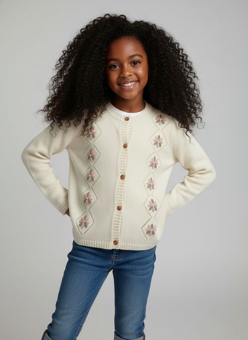 Inf 10/16nas ivs005 sueter floral verde escuro