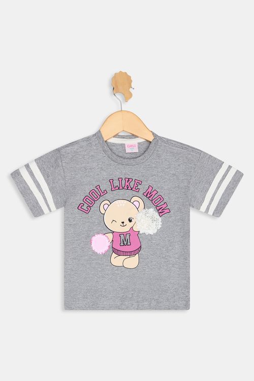 Blusa Infantil Cinza Mescla Claro