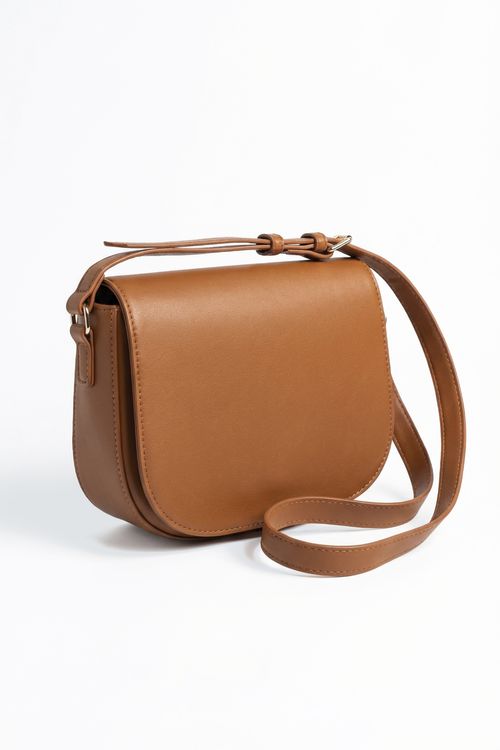 Bolsa Tiracolo Feminina Caramelo Lisa