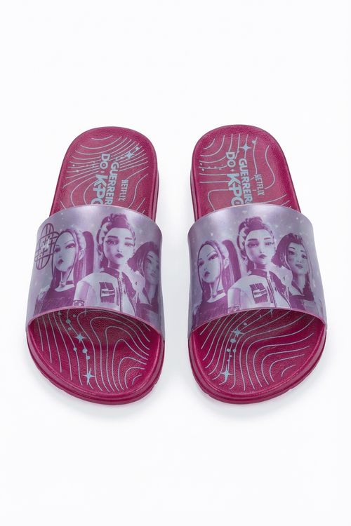 Slide Infantil Menina Rosa Guerreiras K-Pop Netflix