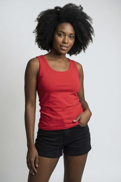 Regata Feminina Básica Vermelha