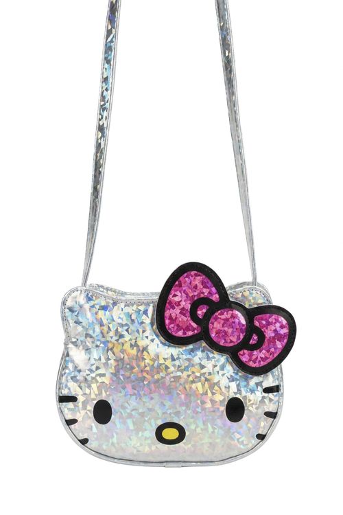 Necessaire Infantil Menina Prata/Pink Hello Kitty Holográfica