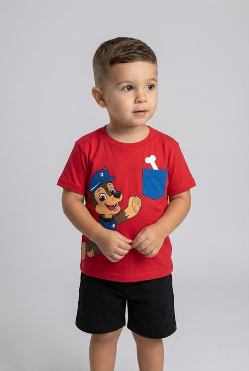 Camiseta inf1/3nos patrulha itt638 vermelho medio