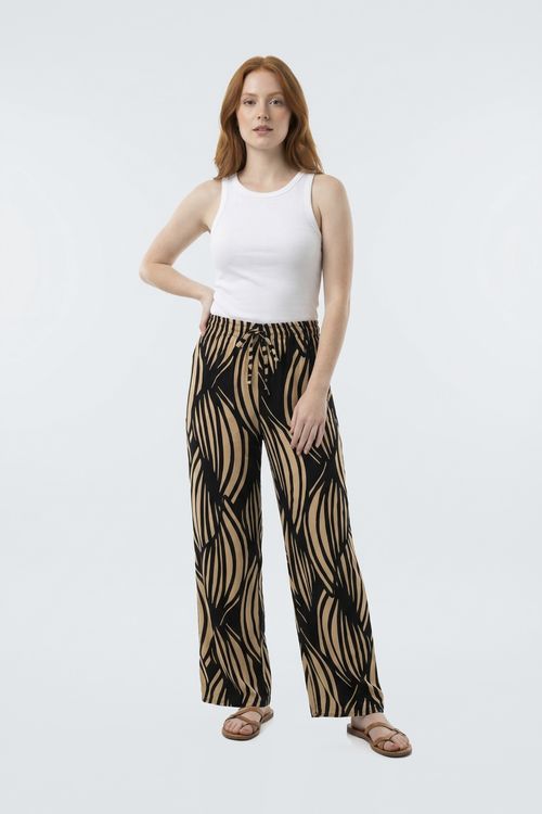 Calça Pantalona Feminina Orgânica com Amarração
