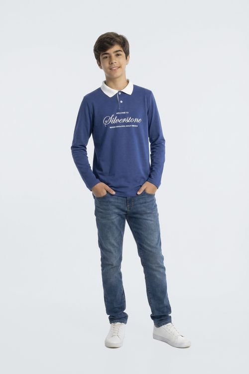 Moletom Juvenil Menino Azul Silverstone