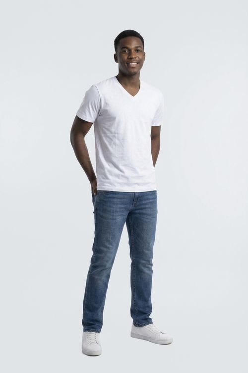 Camiseta Gola V Masculina Branca