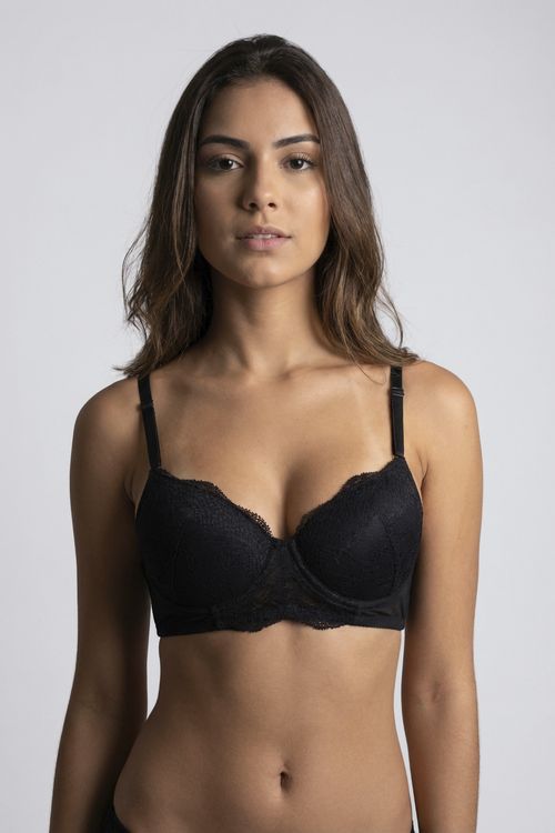 Sutiã Feminino Preto Renda Delicada