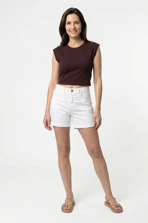 Shorts fem promo srj basic elast off wh off white