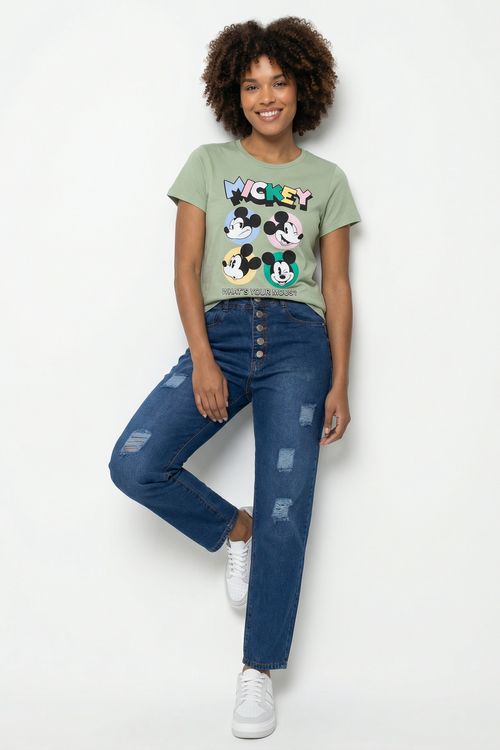 Calca fem aj 195740 mom jns medio fcaa13 jeans medio