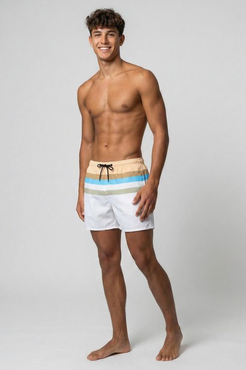 Shorts surf masc trendy br25-y40 off white