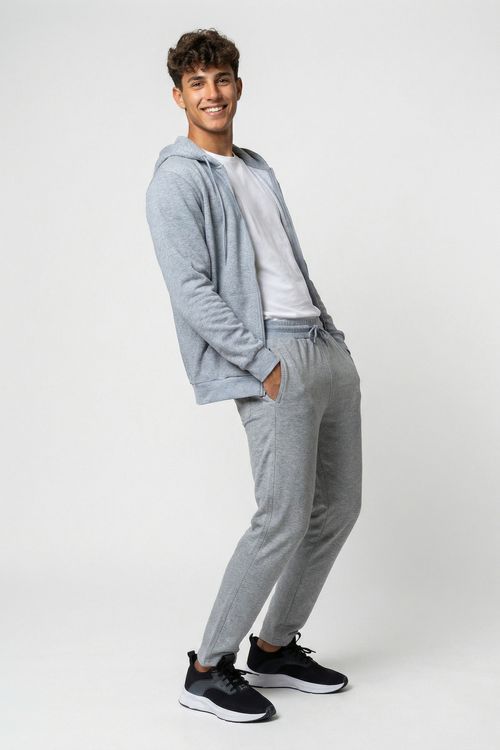 Masc esporte mea018c calca mol prog mcl cinza claro mescla