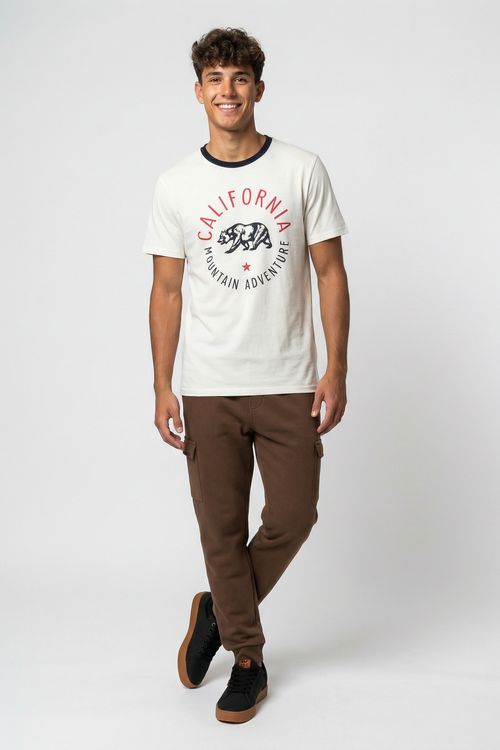 Masc promo mta029d calca moletom cargo bege medio