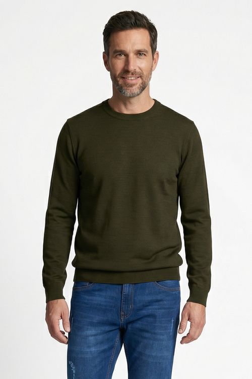 Masc promo mcs022e sueter gola careca vd verde escuro