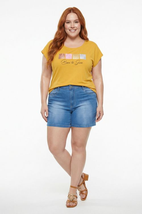 Shorts fem fpm 220036 jeans bigode md jeans azul medio