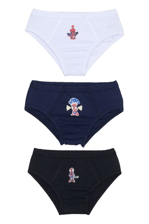 Kit cueca homem aranha 1 - 3x1- tam 2 sortido