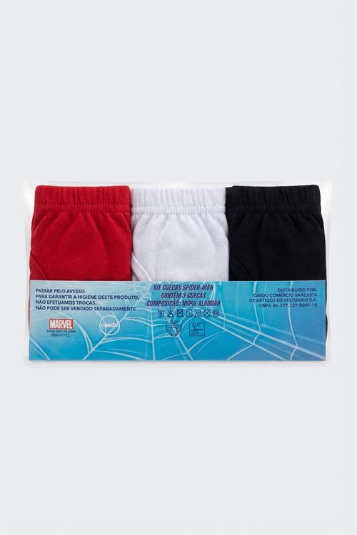 Kit cueca homem aranha 1 - 3x1- tam 12 sortido