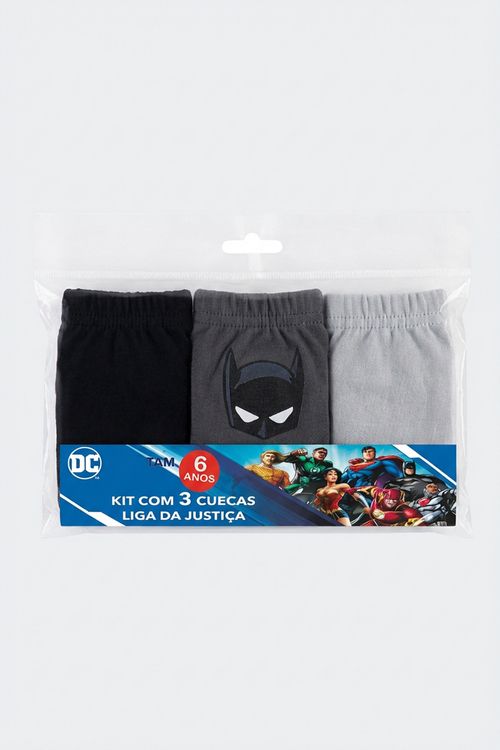Kit cueca batman - 3x1- tam 6 sortido