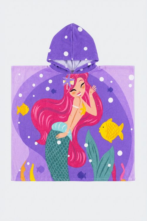 Aces praia abd001 poncho sereia estampado