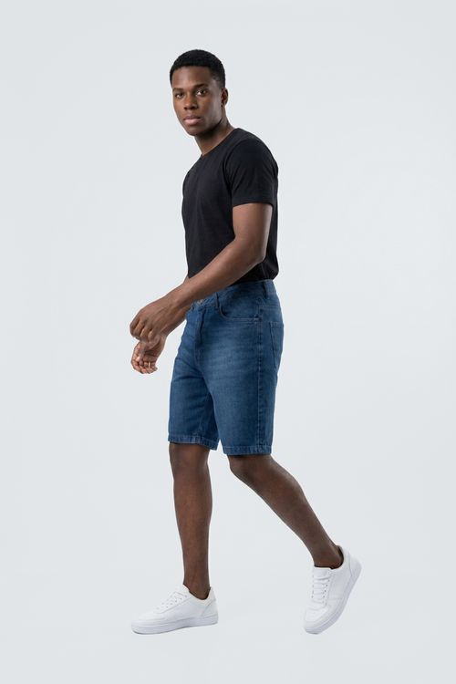 Bermuda masc cs 75655 jns reta medio jeans azul medio