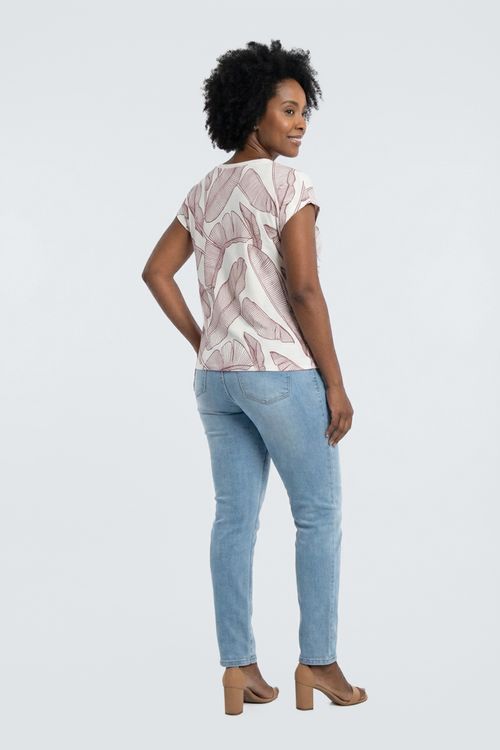 Blusa fem promo fcal432 m/c visco estamp estampado