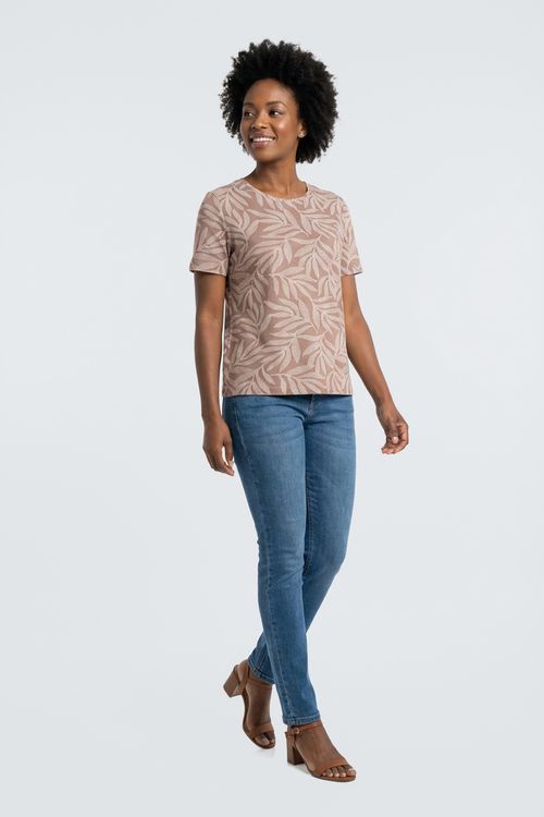 Blusa fem promo fcal431 m/c visco estamp estampado