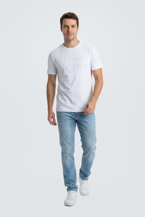 Camiseta masc street gangster 10.16.5295 branco