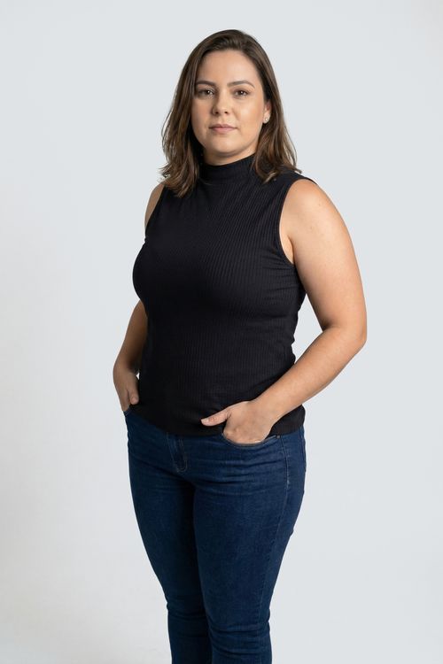 Regata fpm cas ribana gola alta  preto preto