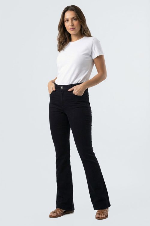 Calca fem prog 81240 srj flare preto preto