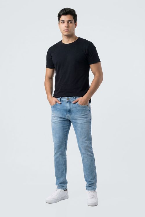 Calca masc promo 70525 jns slim cl jeans azul claro