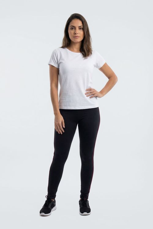 Legging fem esp listras preto preto