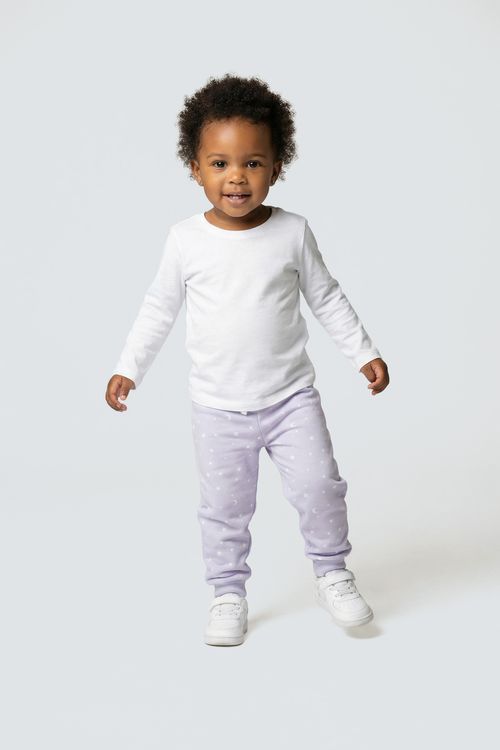Calça Infantil Menina Lilás Estrelas e Luas