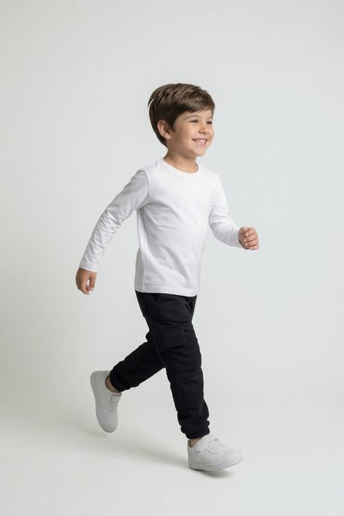 Calça Cargo Infantil Preta