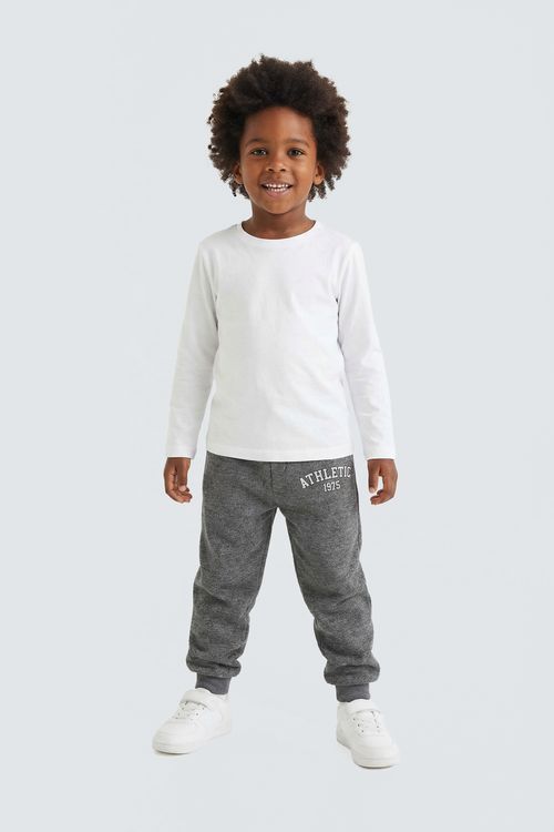Calça Jogger Infantil Cinza Escuro Athletic 1975