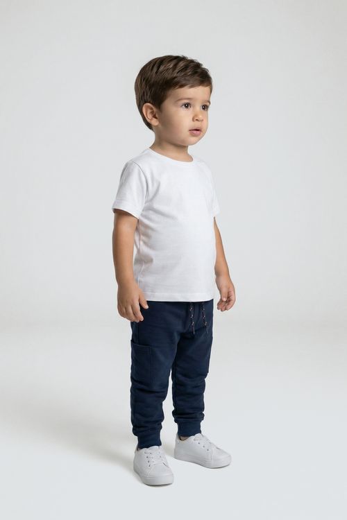 Calça Moletom Jogger Infantil Azul Escuro