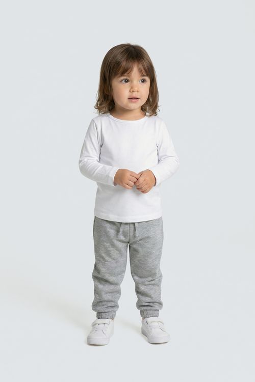 Calça Jogger Infantil Cinza Mescla