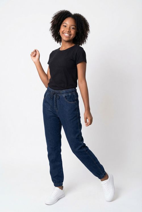 Calca jogger 10/16 nos jeans medio 40237 jeans medio