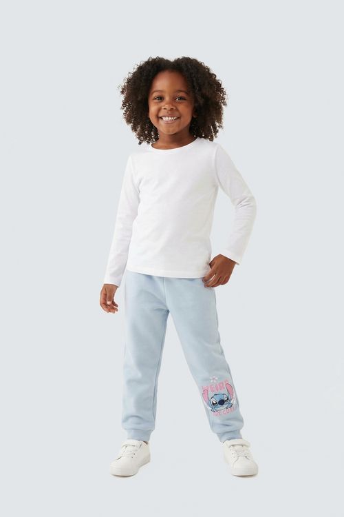 Calça Jogger Infantil Azul Claro Stitch