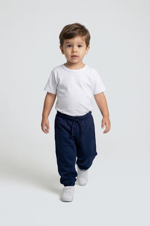 Calça de Moletom Infantil Azul Marinho