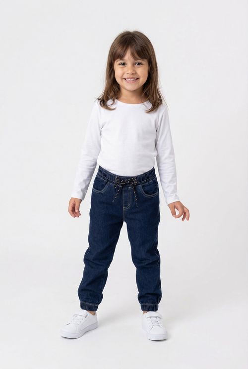Calca jogger 4/8 nos jeans medio 20992 jeans medio