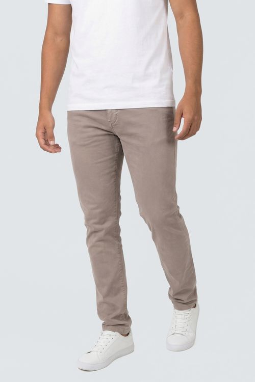 Calça Masculina Slim Sarja Bege