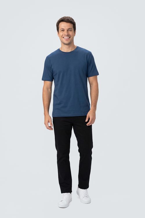 Camiseta Masculina Azul Petróleo Liso