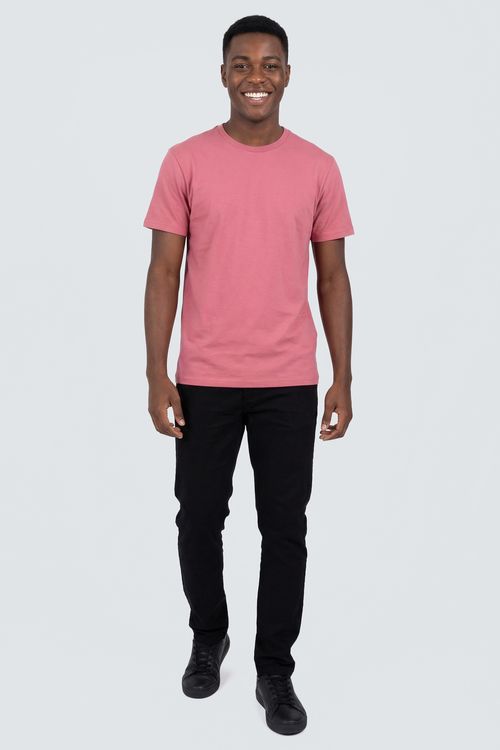 Camiseta Masculina Rosa Médio Lisa