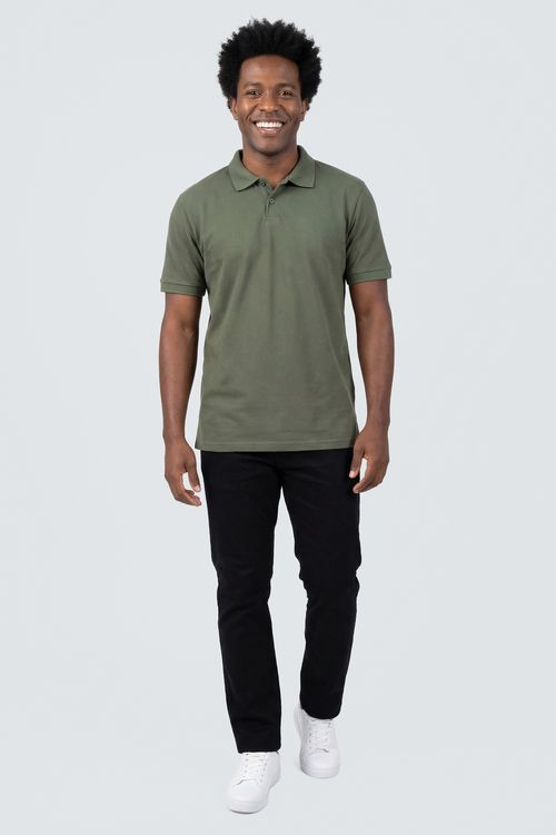 Polo Masculina Verde Ronze