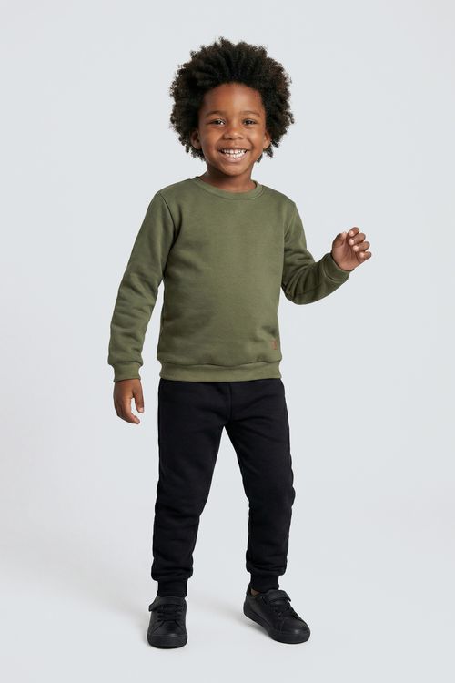 Blusao mol 4/8nos liso car verde militar verde militar