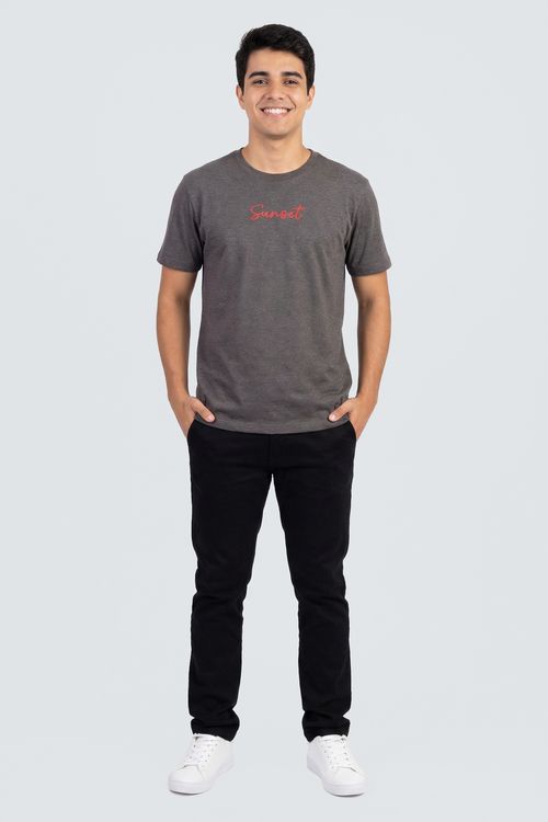 Camiseta masc trendy silk marrom escuro marrom escuro