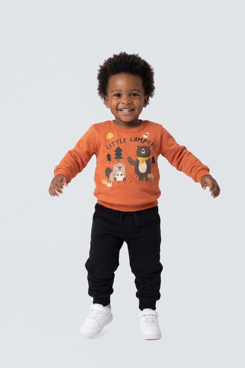 Moletom inf1/3nos laranja explore itm174 vermelho medio