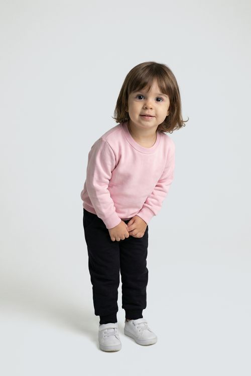 Moletom Infantil Menina Rosa Liso