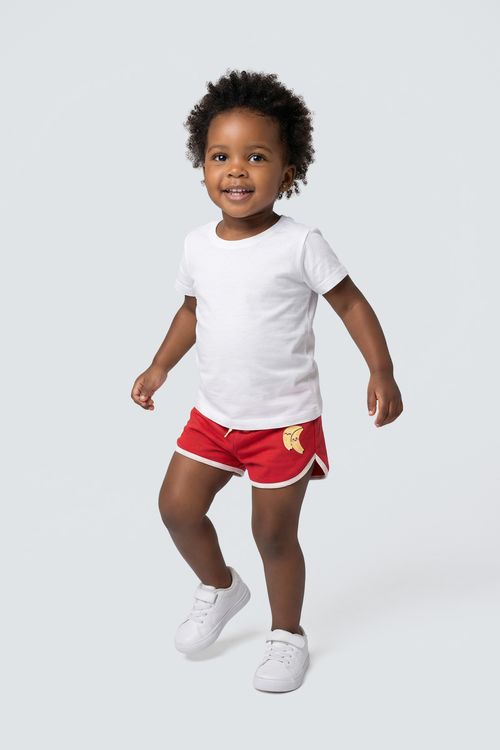 Shorts moletinho silk vermelho iah001 vermelho