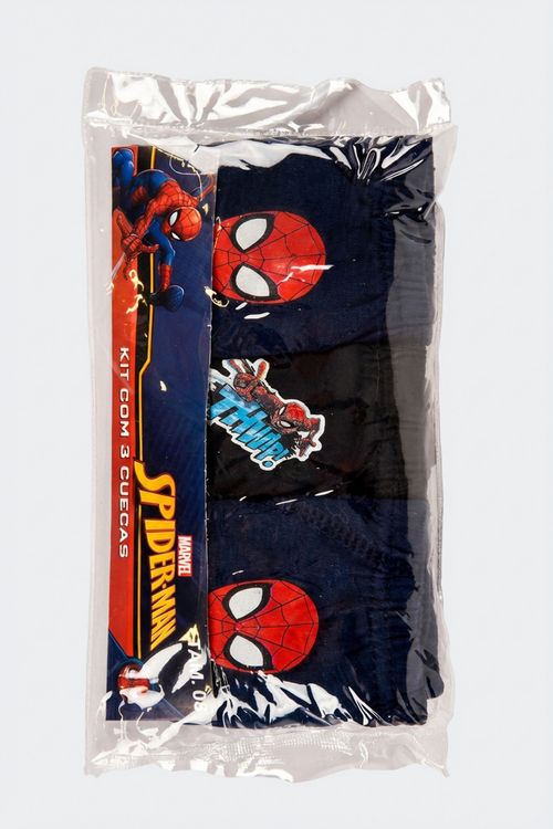 Kit 3 Cuecas Infantil Menino Sortidas Tamanho 8 Homem Aranha
